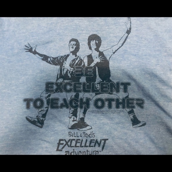 3/25 🌻 Large Blue Tee- Bill & Ted - Picture 9 of 9